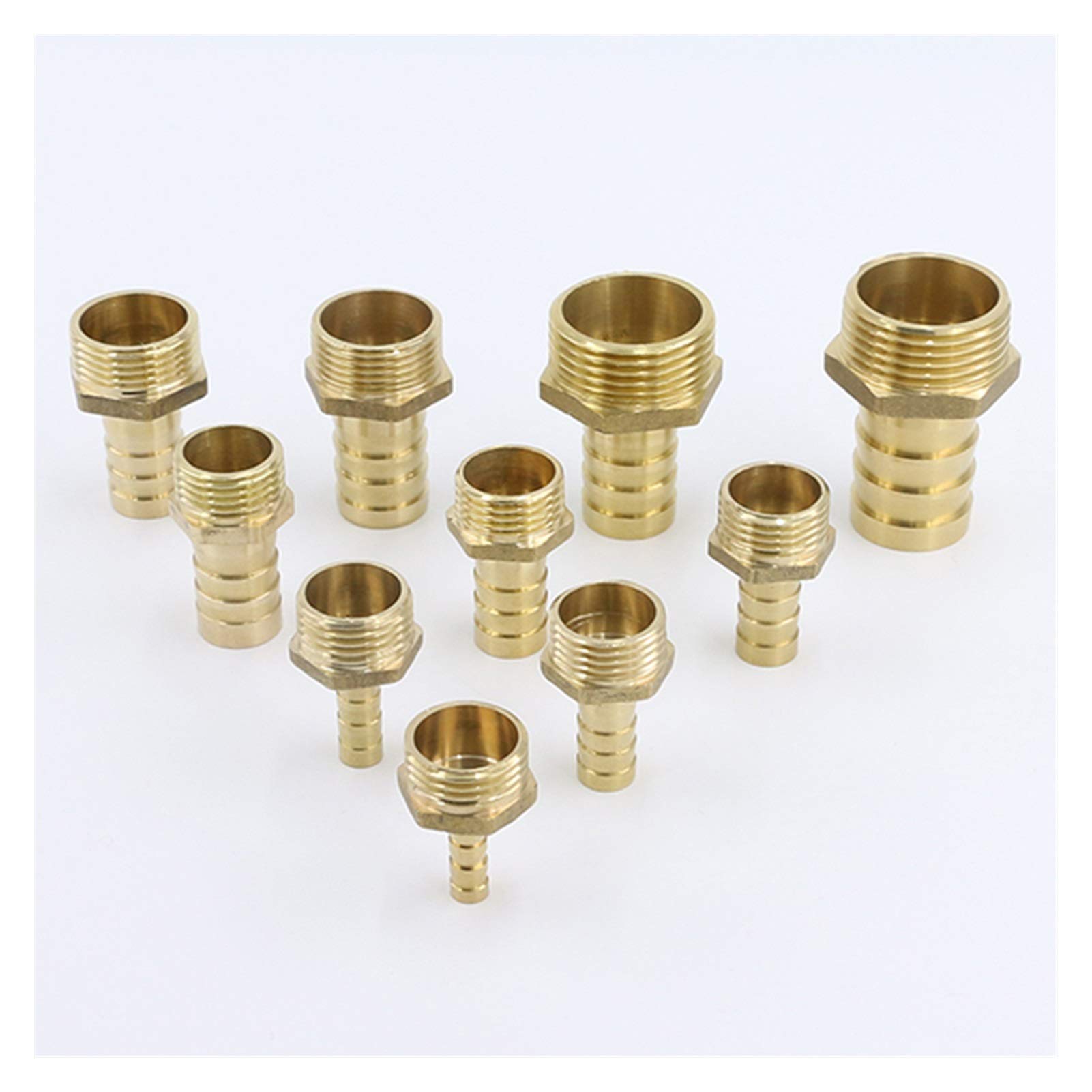 Xuulan Xianglaa-Connettore del Tubo dell'Acqua, Ottone Barb Raccordo Diritto Tubo Tubo, 4mm - 25 Millimetri Adattatore del connettore Gas Rame spinato, Accessori Hardware (Color : 16mm