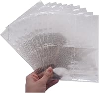 Vista 8 de 6 agujeros transparentes de PVC con holograma y bolsillos para archivar hojas sueltas, carpeta de documentos, protector de hojas de página de papel