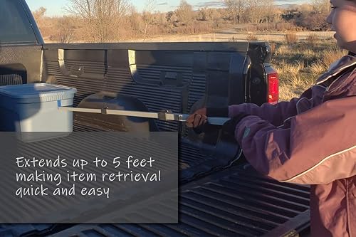 Miniatura 3 de Gancho telescópico de recuperación de carga para caja de camión de 5 pies, montado magnéticamenteherramienta de alcance extensibleaccesorios para