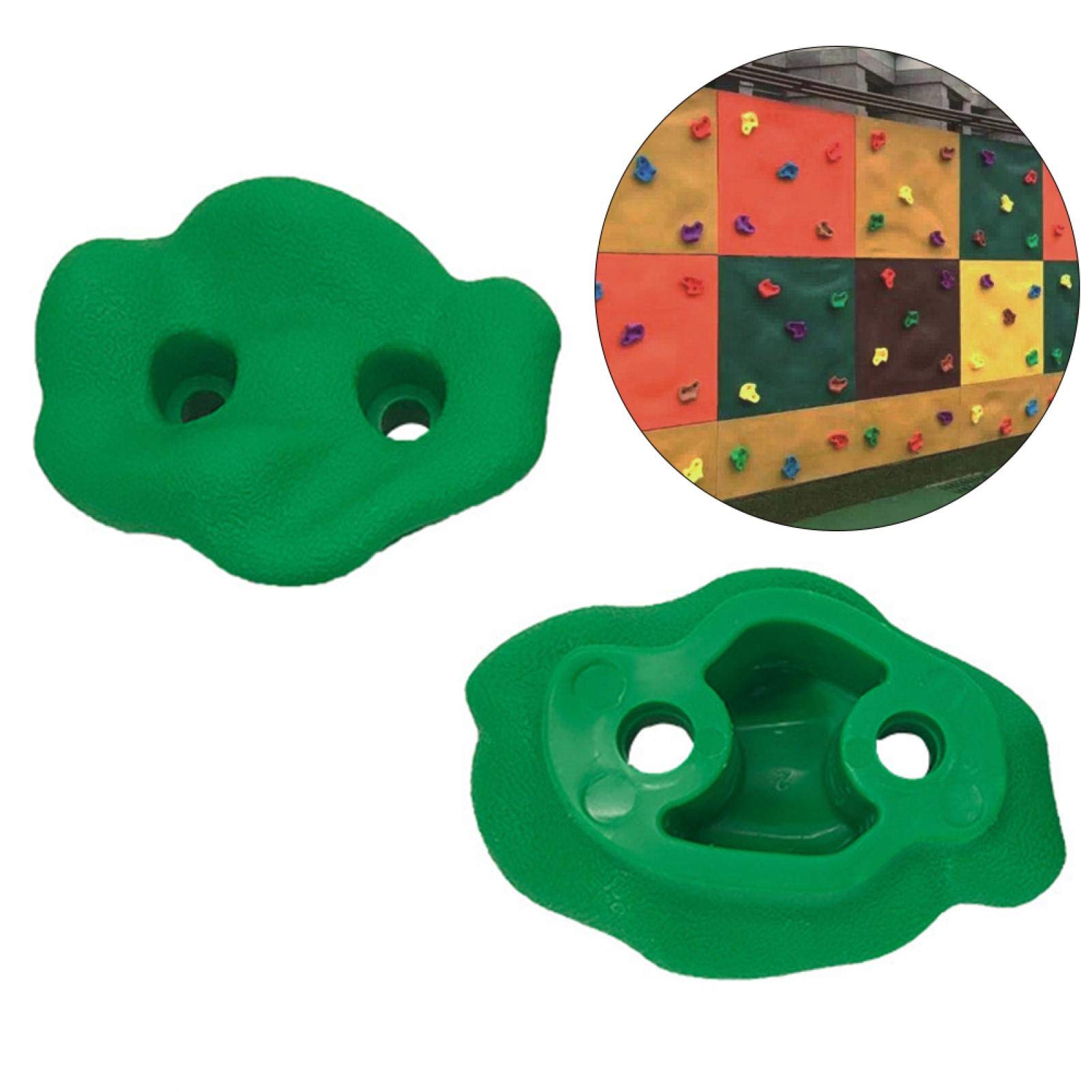 Small Holds Climbing Pack of 10 Bolt-on Holds of Foot and Crimp Size (Black)