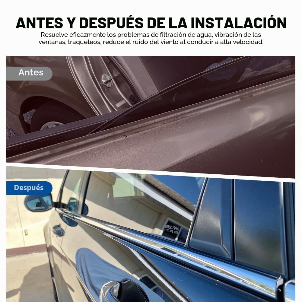 FSFYUK Burletes para ventanas de coche 4 piezas compatibles 4 piezas compatibles con ventanas de coche para CR-V CRV 2007 2008 2009 2010 2011