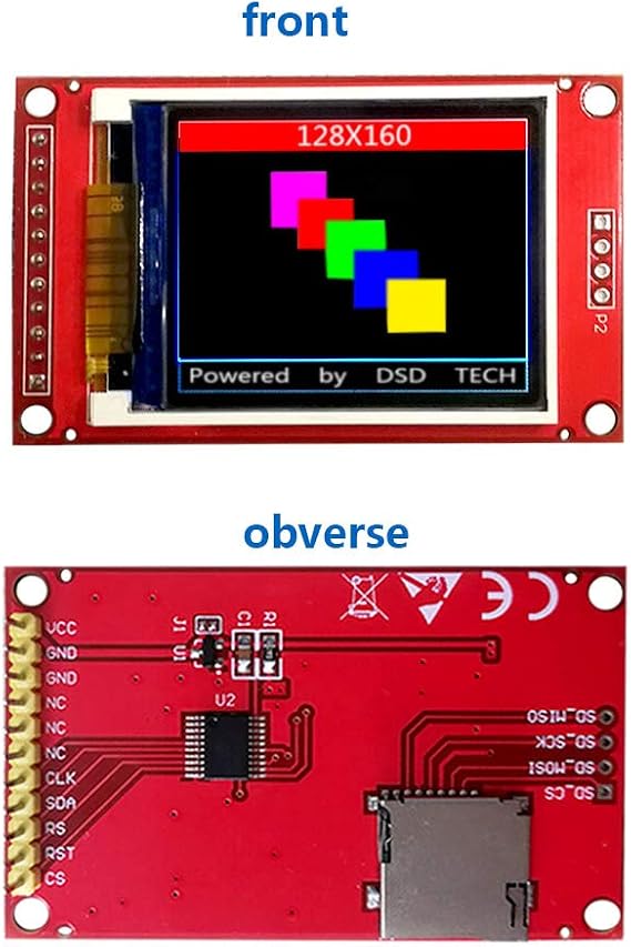 DSD TECH 1.8 Inch TFT LCD Display Module with SPI Interface for Arduino and MCU
