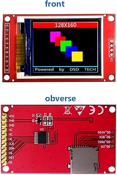 DSD TECH 1.8 Inch TFT LCD Display Module with SPI Interface for Arduino and MCU