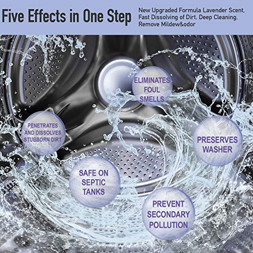 HIWILL Washing Machine Cleaner Effervescent Tablets, Solid Washer Deep Cleaning Tablet, Triple Decontamination Remover with Natural Biological Formula, for Front Load and Top Load Washers 26 Count - Thumbnail 3