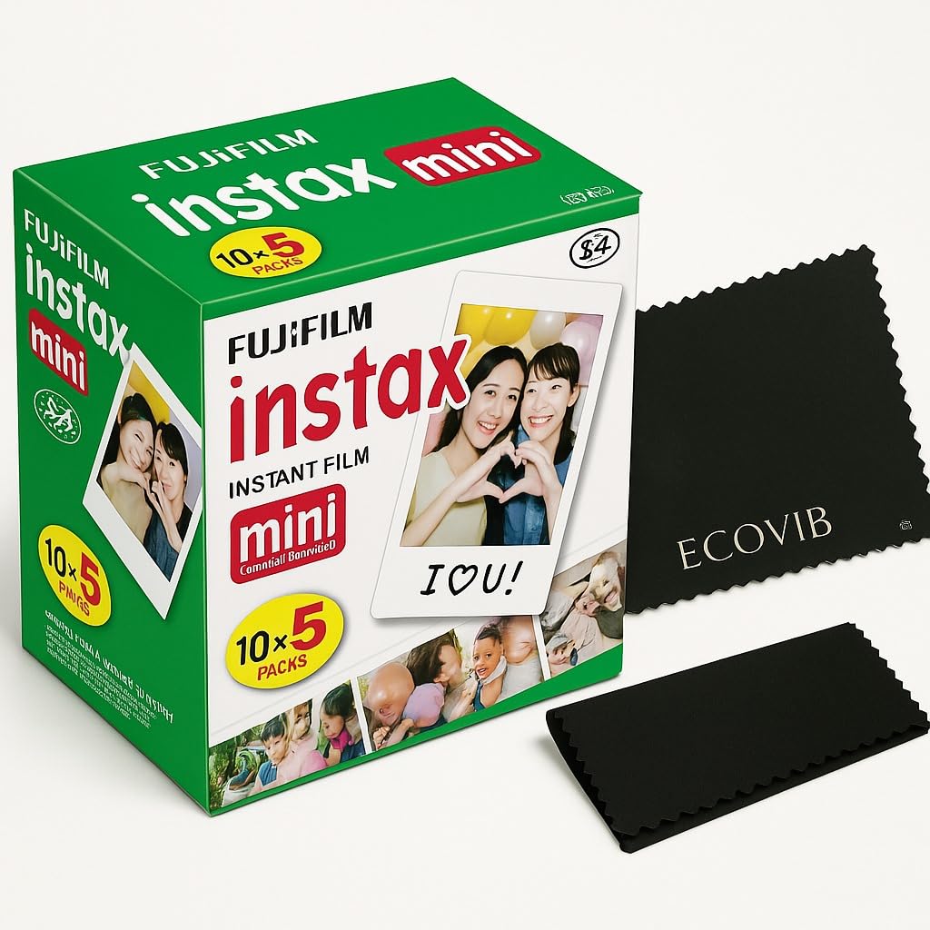 5 X Fujifilm Instax Mini Film Single Pack 10 sheets per Pack