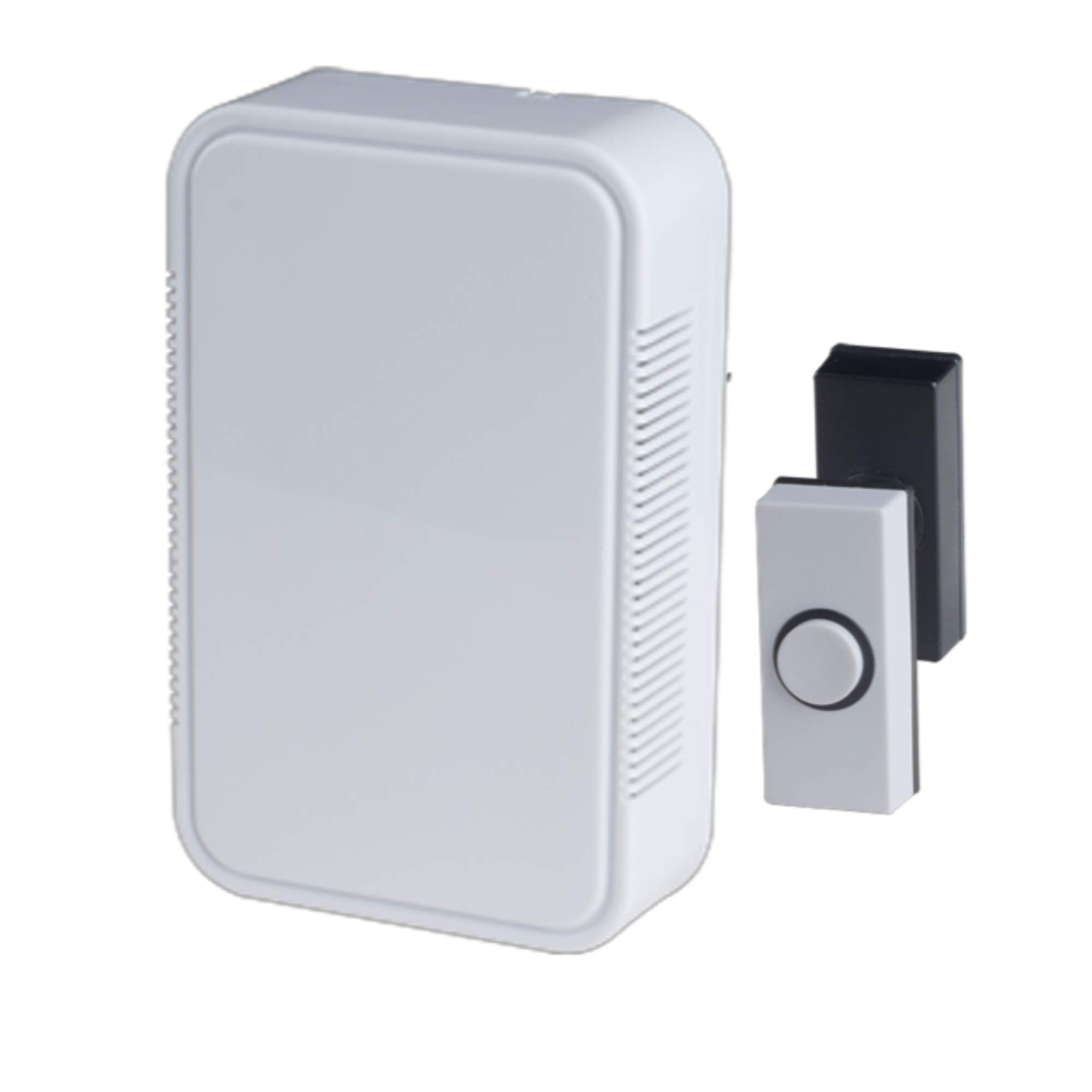 Traditional 'Ding-Dong' Doorbell Chime with Doorbell Push | Included Black & White Doorbell Push Covers | Built-in Transformer |