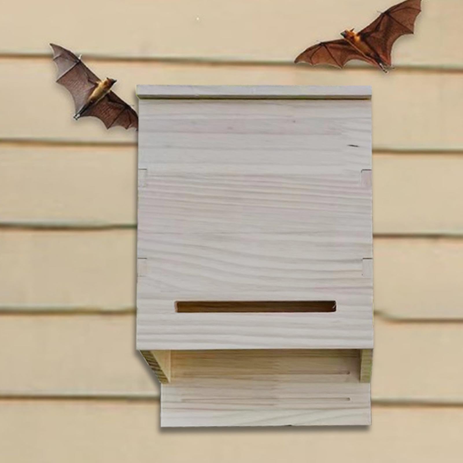 Casa de murciélagos – Refugio de Madera para murciélagos, Gallo Artificial para murciélagos para aterrizar y pozar, Resistente a la Intemperie para jardín y Patio Trasero