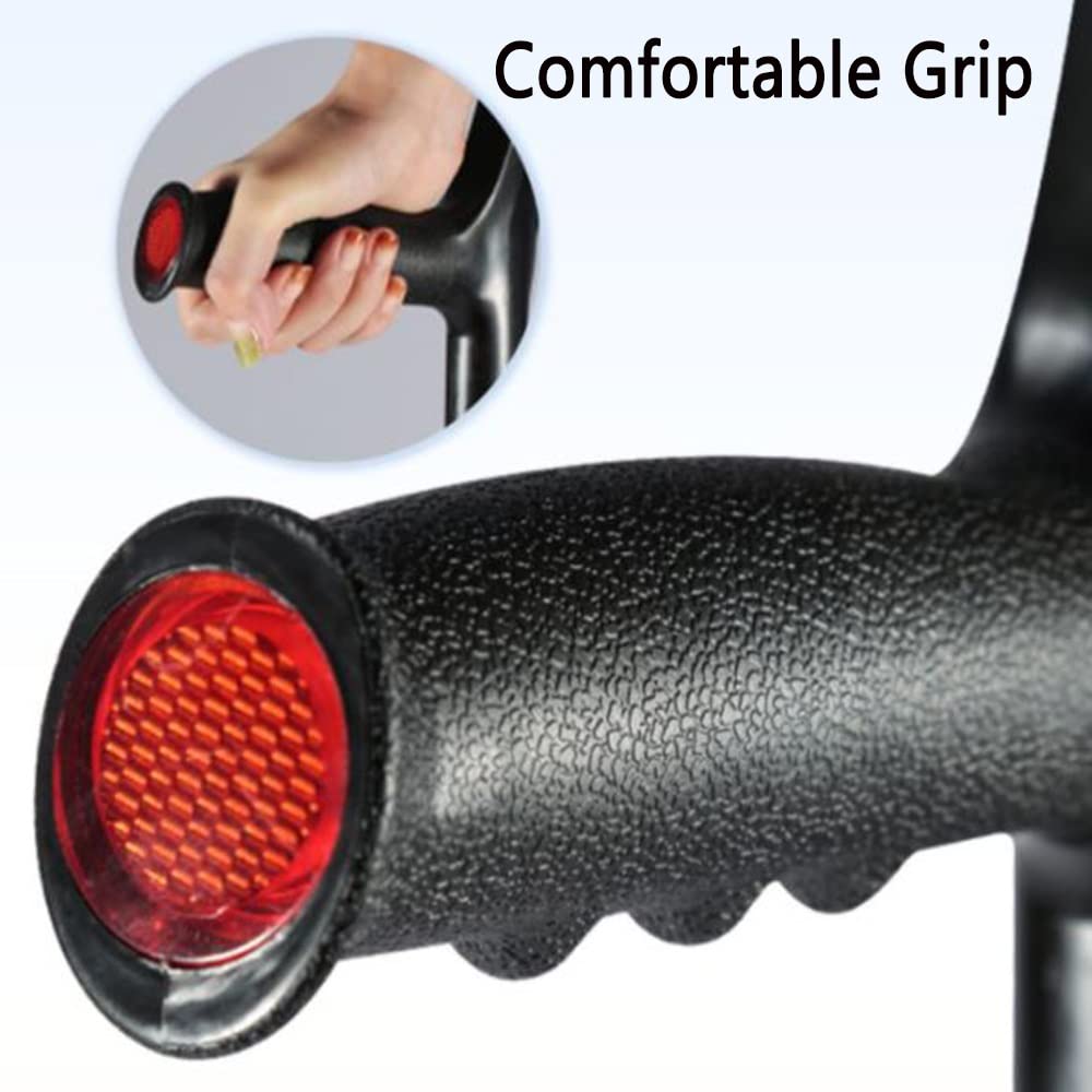 Plegables Muletas, Bastones para Adulto, Regulables Muletas De Antebrazo,Ajustables Muletas para Viaje para Mayores Discapacitados, Negras (Size : 2pcs)