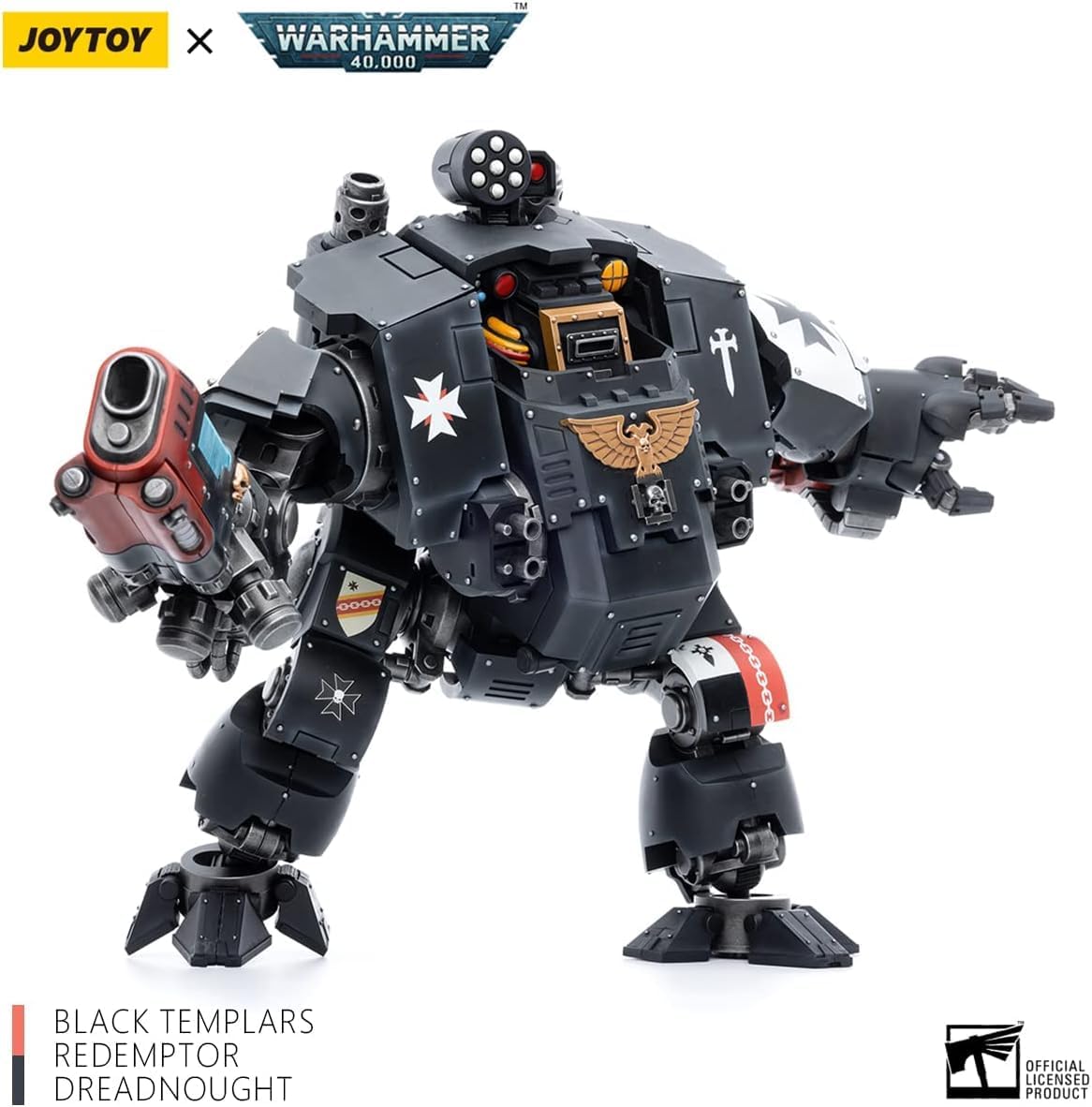 JOYTOY Action Figures Warhammer 40K Black Templars Redemptor Dreadnought 1/18 Movable Model Collectible Figurine Ages 15+