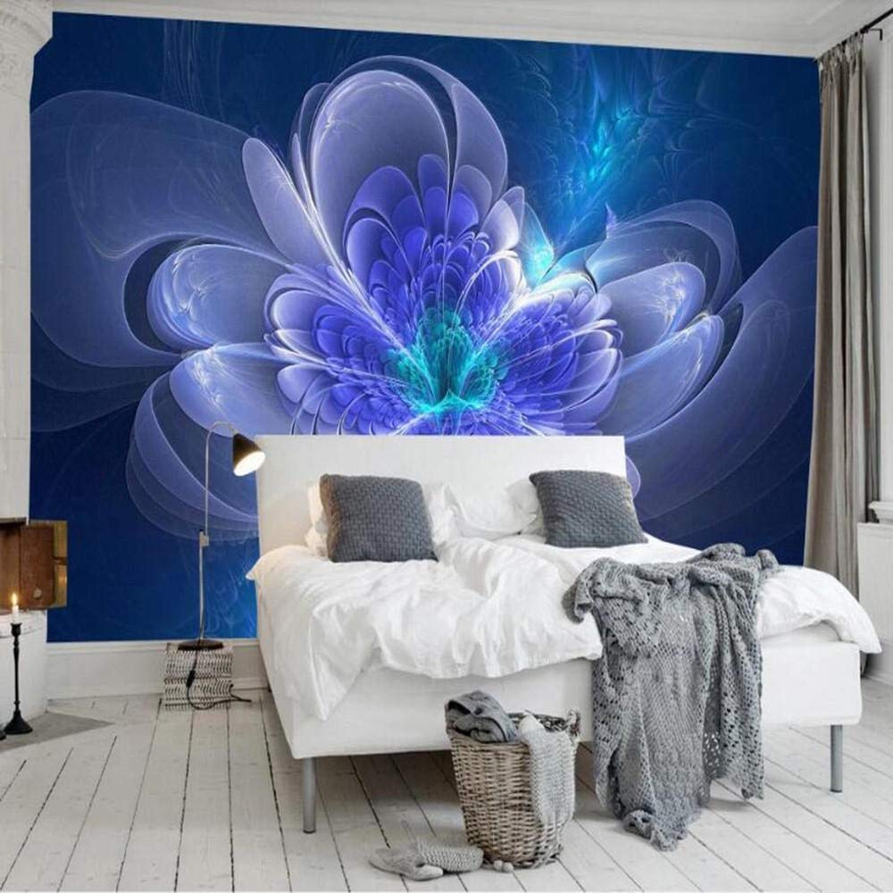 Papier peint moderne courbe florale pour transformer un mur blanc