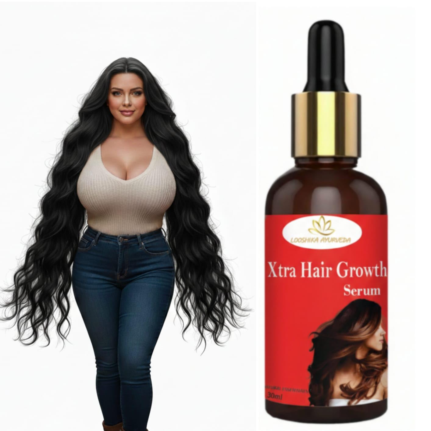 Xtra Hair Growth Serum (30ml): Promote Growth & Reduce Fall in 28 days |Strengthen |Reduce Dandruff | Control Frizz | Hair Shine| Ayurvedic Root Activator | For Men & Women-image-42