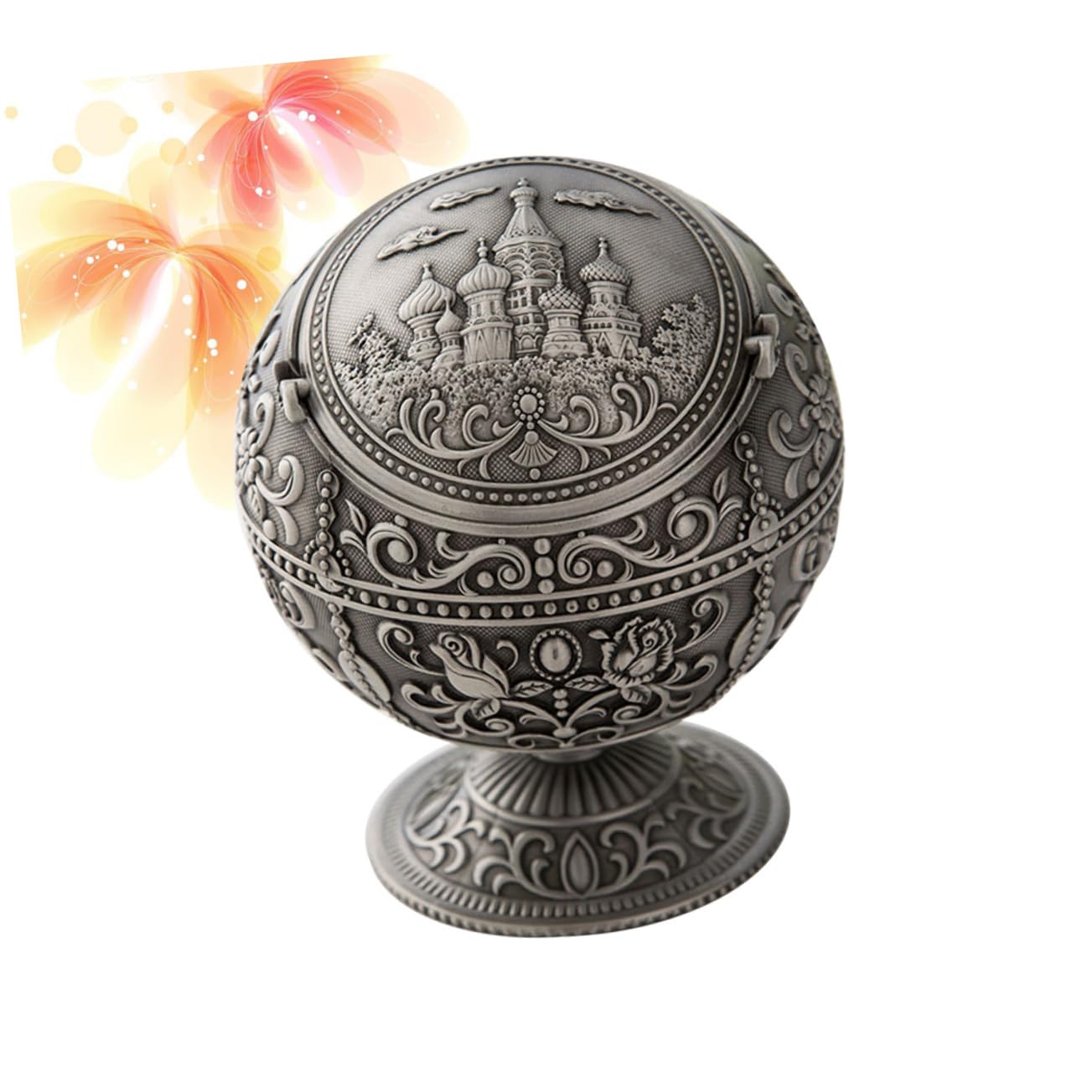 TOPPERFUN Metal Ash Tray Desk Topper Ashtrays for Patio Outdoor Ashtray Trendy Home Decor Retro Ashtray Smokeless Ashtray Dinner Table Decor Ashtray for Antique Decor Vintage Decorate