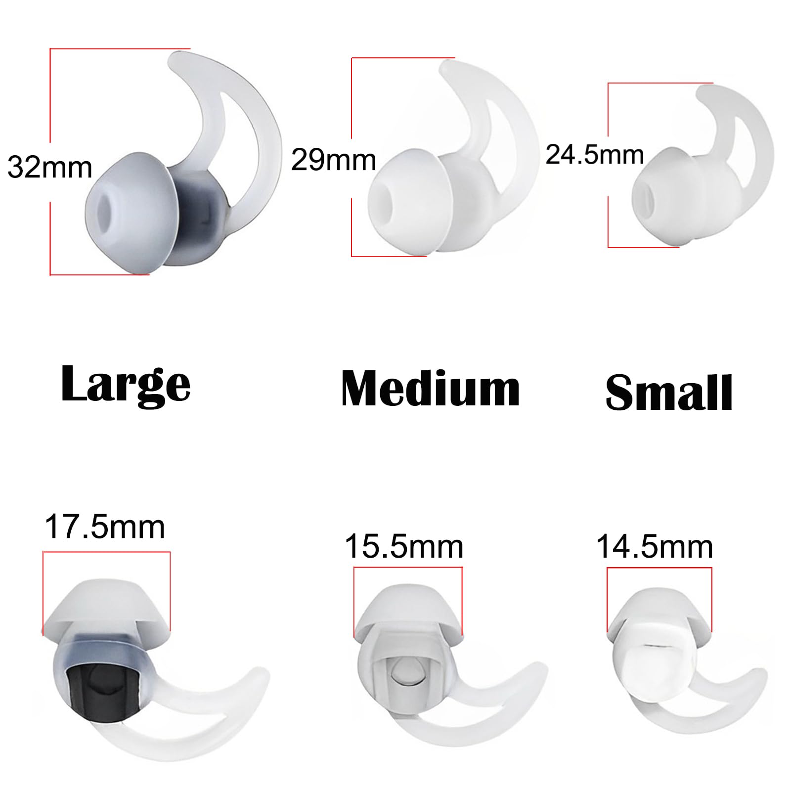 DMZHY Earbud Tips for Bose QC20 QC20i QC30 Soundsport SIE2 SIE2i