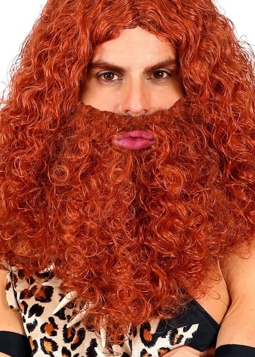 Struts Curly Bushy Ginger Fake Beard Fancy Dress