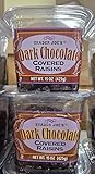 Trader Joe Dark Chocolate Covered Raisins 15oz 425g (Two Tubs)