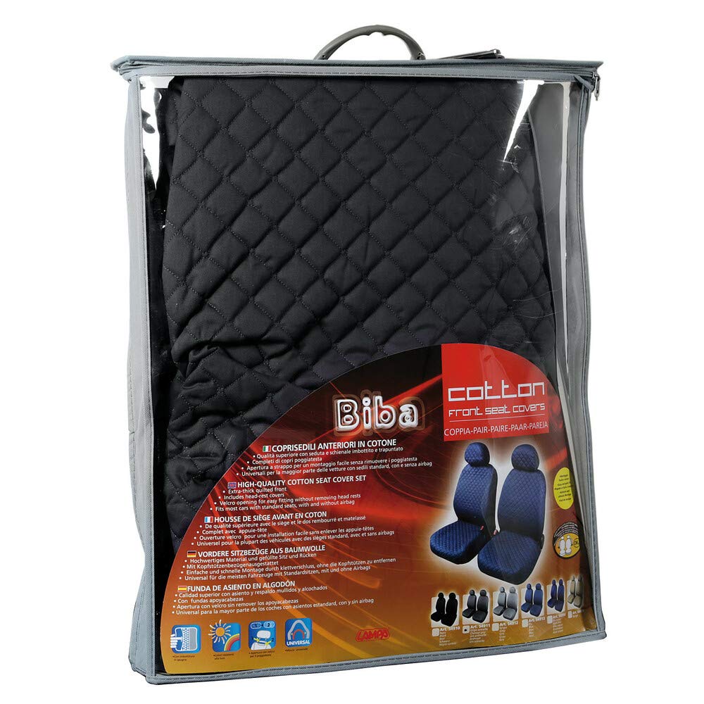 Lampa 54911 Biba, Coppia coprisedili Anteriori in Cotone, universali - Antracite
