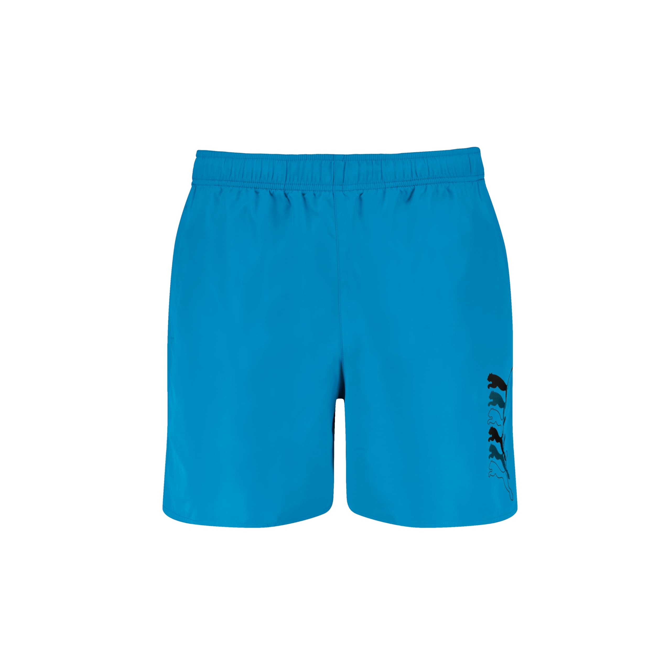 PUMA Men's Cat Logo Mid Length Swim Trunks, Electric Blue,