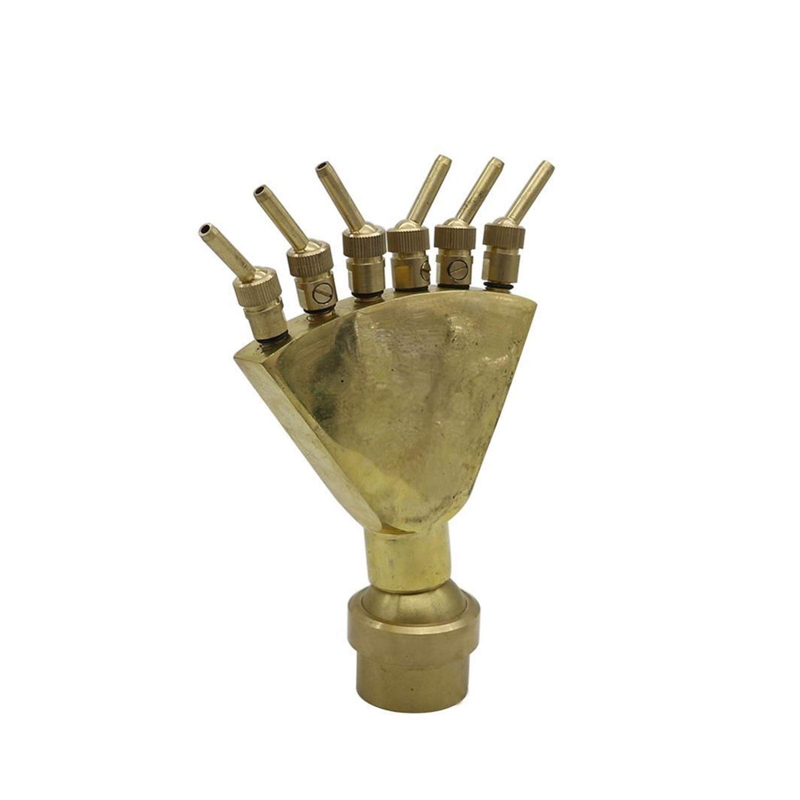 Boquilla de fuente, rociador de agua, Boquilla de fuente, aspersor de jardín, 1 aspersor difusor ajustable en forma de cola de Phoenix de 1,5 pulgadas aspersor de fuente de estanque de paisaje de jard