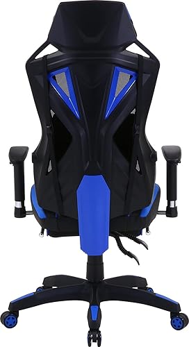 Miniatura 13 de Fuji Boeki 19430 Gaming Chair, Personal Chair, Width 27.0 x Depth 25.8 x Height 46.5 - 49.2 inches (68.5 x 65.5 x 118 - 125.5 cm), Blue, Mesh with