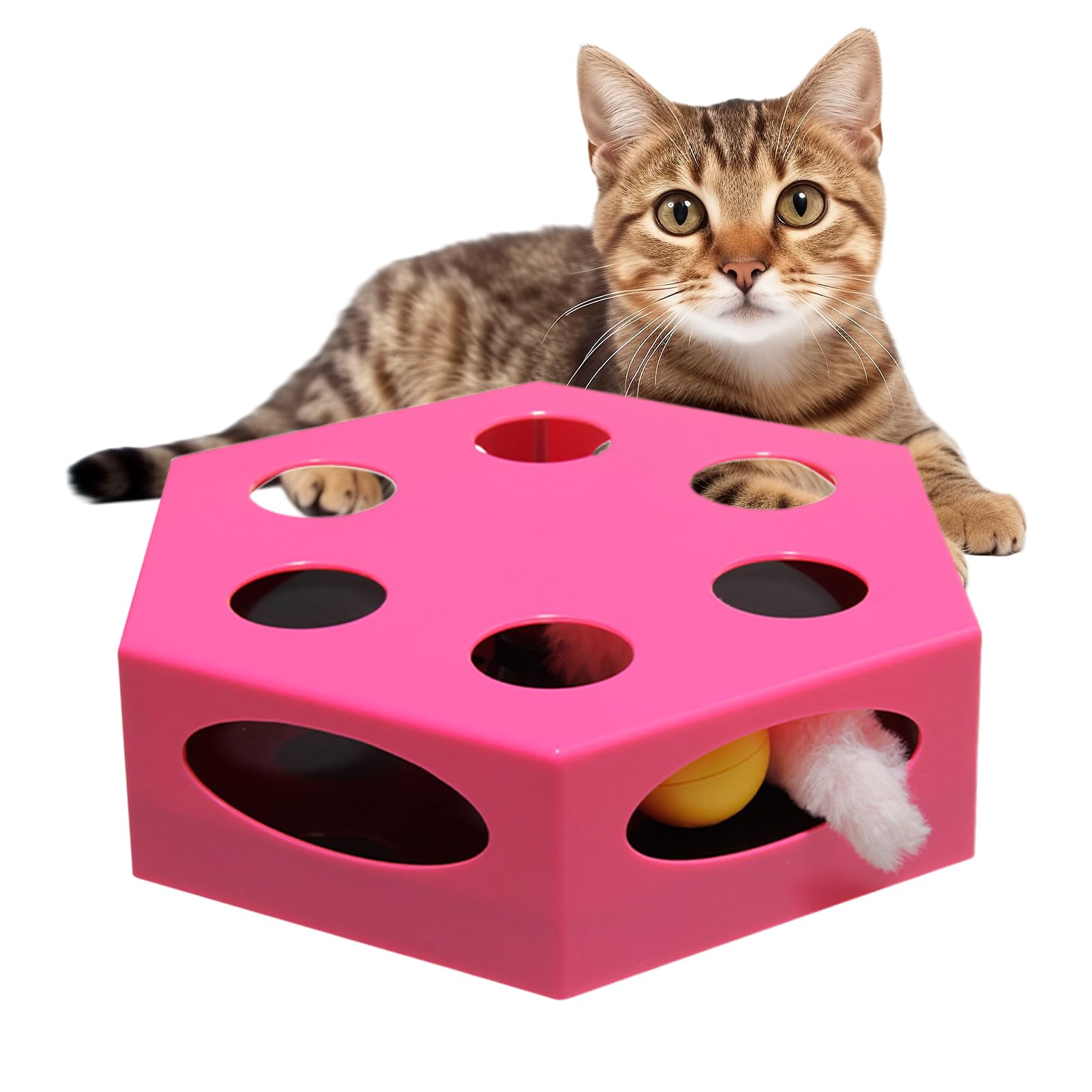 Juguete de gato interactivo eléctrico para entretenimiento y caza en interiores