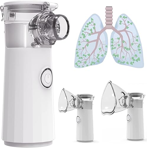 Nebulizador portátil, nebulizador de mano para niñosadultos, nebulizador inhalador de viaje, nebulizador portátil autolimpiante para problemas