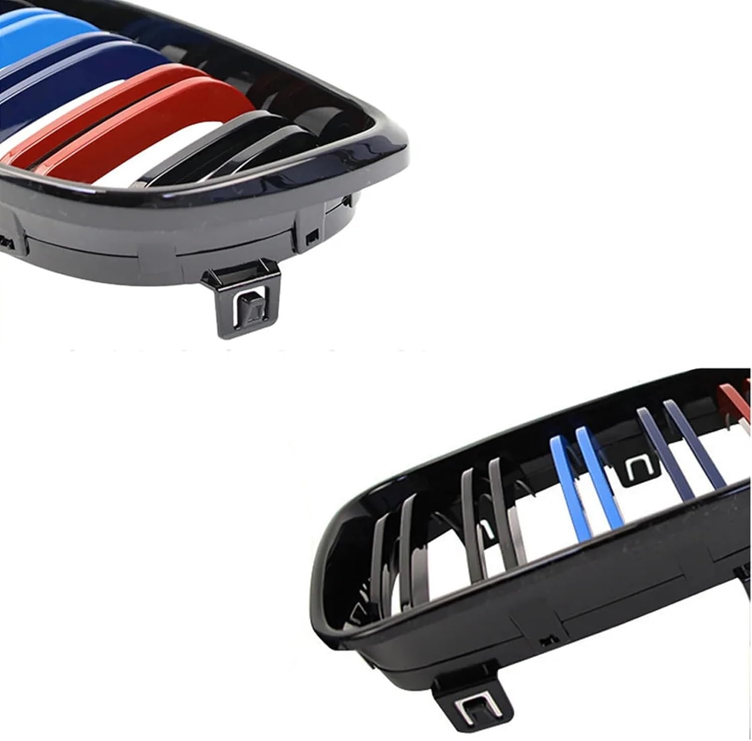 Engine intake grille Glossy Black M-Color Front Hood Kidney Grille Grill For bmws E81 E82 E87 E88 128i 135i 2007-2011 Double Line Front Bumper Grills