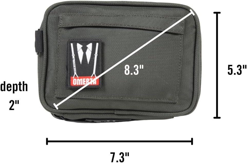 DIME BAGS Lockable Odor Sealing Padded Pouch, 3-Digit Combo Lock & Hidden Storage Pocket, Carbon Lined Scent Protection Boss