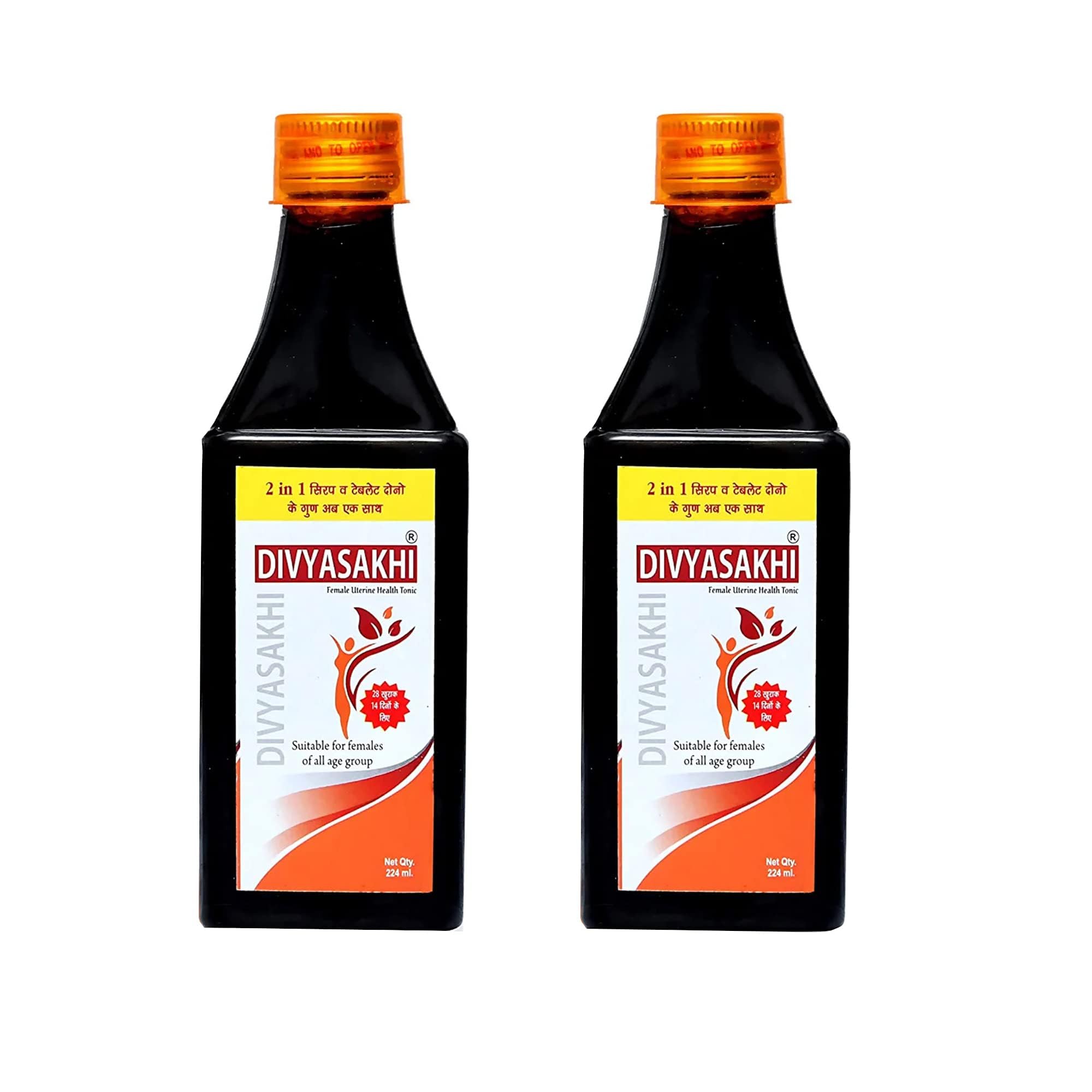 DIVYASAKHI 2 in 1 Multipurpose Female Overall Health Syrup (Pack of 2 (224 ML Each))-image-47