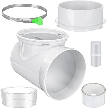 90 Degree Dryer Vent Elbow,Dryer Vent Connector Kit for 4 Inch Hose. | Dryer Vent Duct Connector,90 Degree Dryer Vent Tight-Fit Connector Elbow .