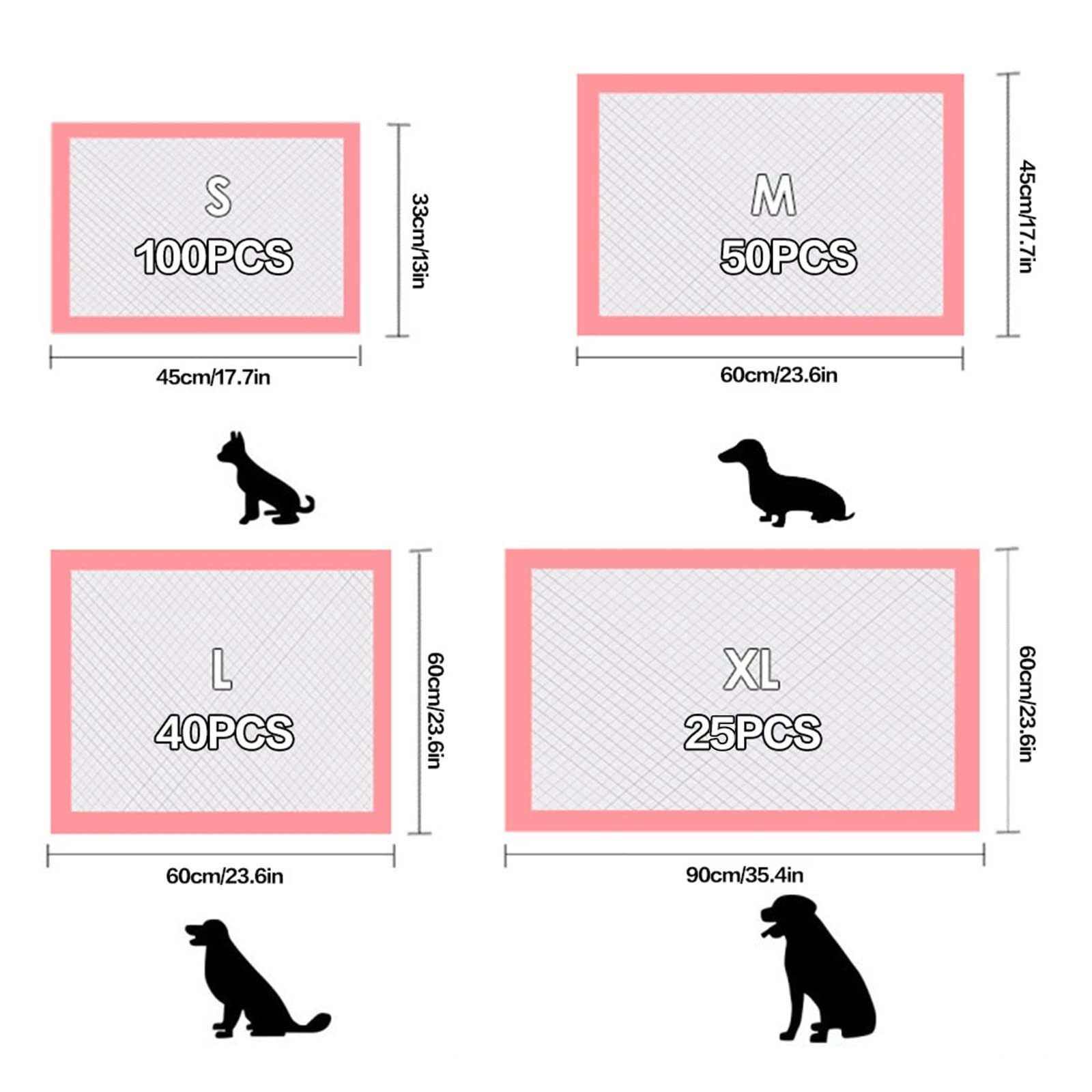 Empapadores Perros, Toallitas De Entrenamiento para Mascotas,Alfombrillas Higiénica Desechables para Mascotas, para Entrenamiento para 100% Libre De Fugas Ultraabsorbente