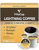 Vista 38 de VitaCup Cápsulas de café Extra Shot, tostado oscuro intenso con café expreso, alta cafeína, vitamina B12, antioxidantes, cápsulas reciclables