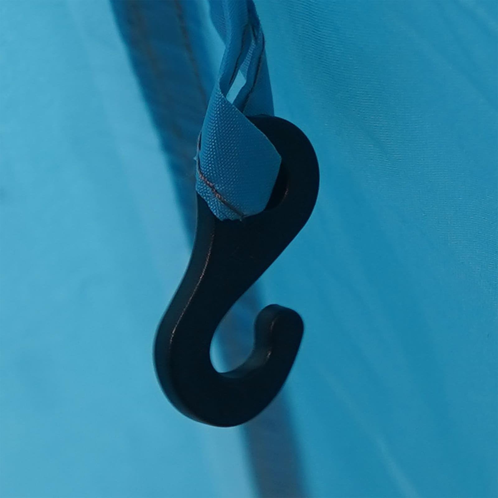 Tarp kempingowy ze ścianami z siatki niebieski 270 x 210 x 210 cm | Wodoodporny dach, drzwi z zamkiem błyskawicznym, regulowana wysokość, stabilna instalacja, do hamaka i dmuchanego materaca
