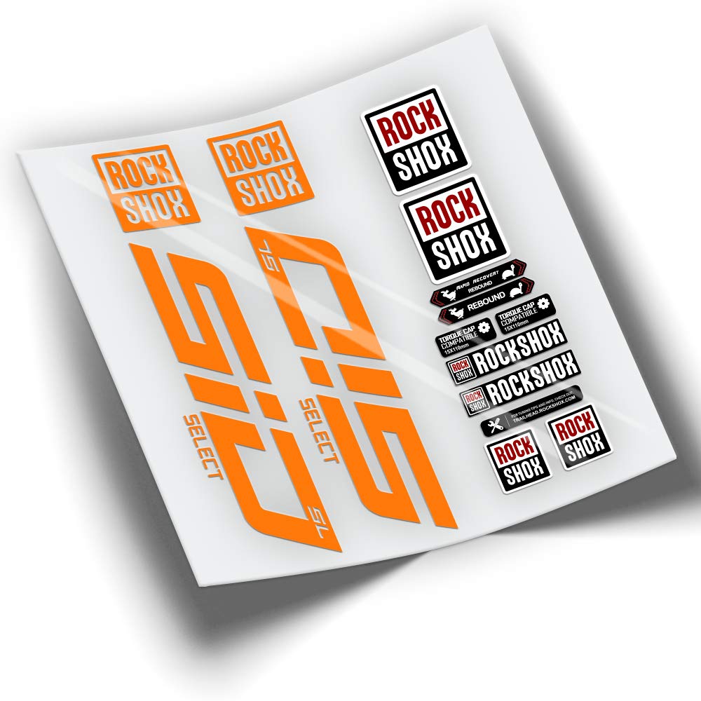 Autocollants Fourche RockShox SID Select+ 2021 - Stickers Vinyle Rouge Personnalisables