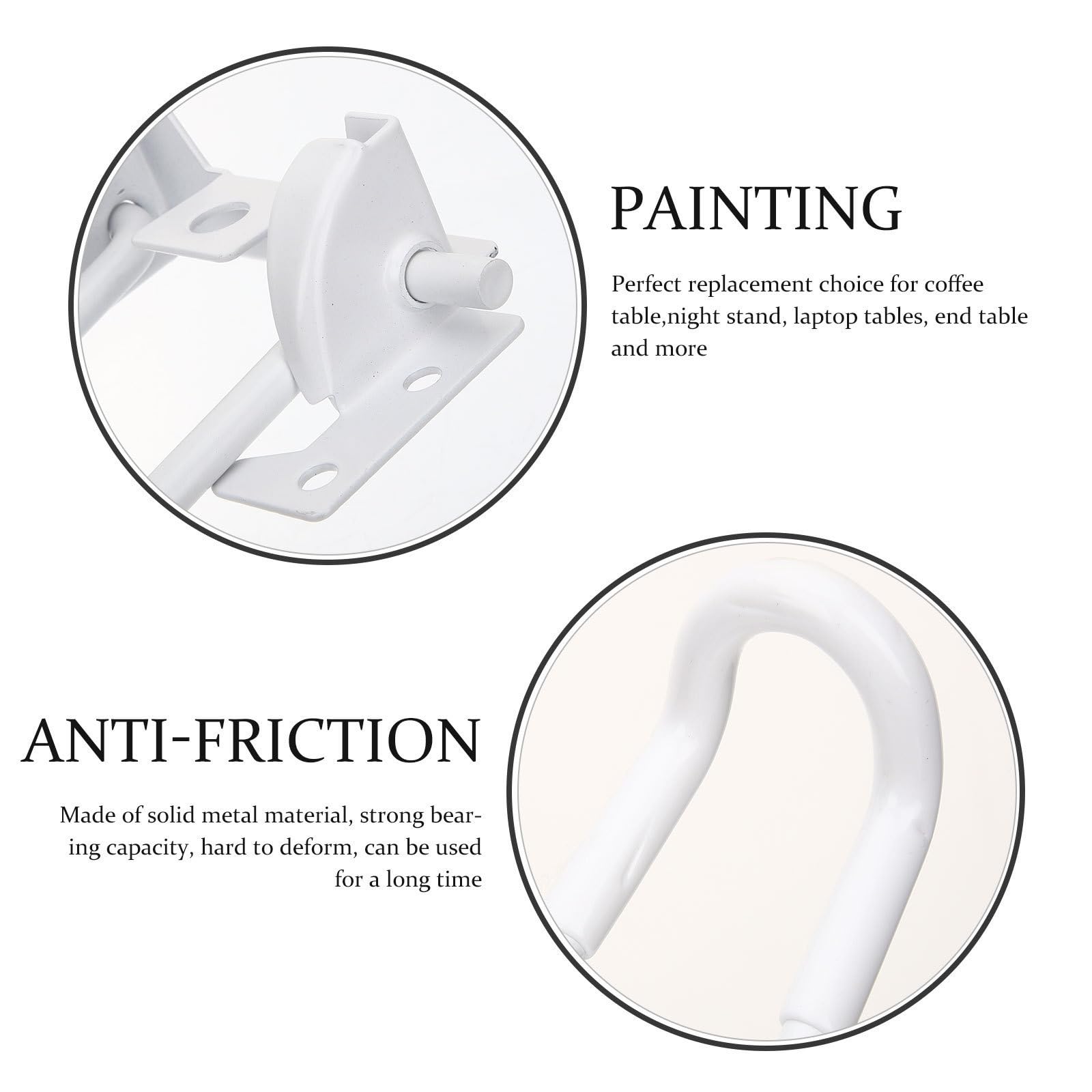 Sewroro 4 Piezas Patas de Mesa Plegables de Metal Blanco para Muebles