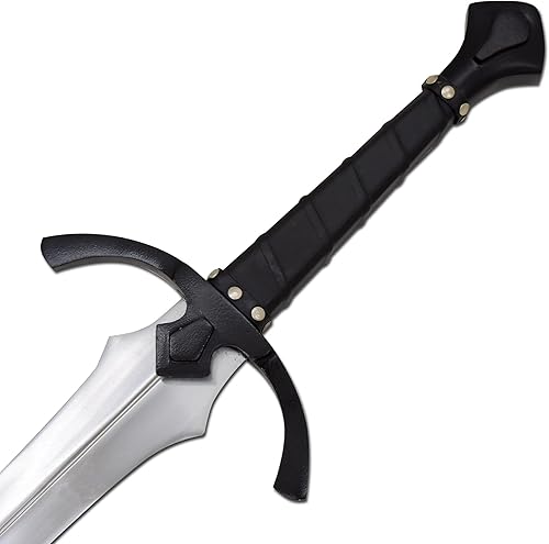 Miniatura 5 de Medieval Warrior Espada negra de 42 pulgadas de acero de alto carbono forjado a mano 1065 totalmente funcional