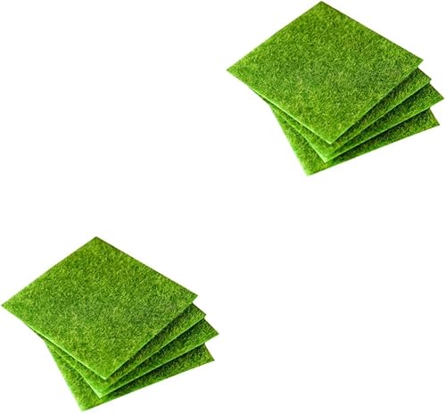 GANAZONO Alfombra de césped artificial, 8 unidades, césped artificial, alfombra de césped artificial de hadas, alfombra de césped artificial,