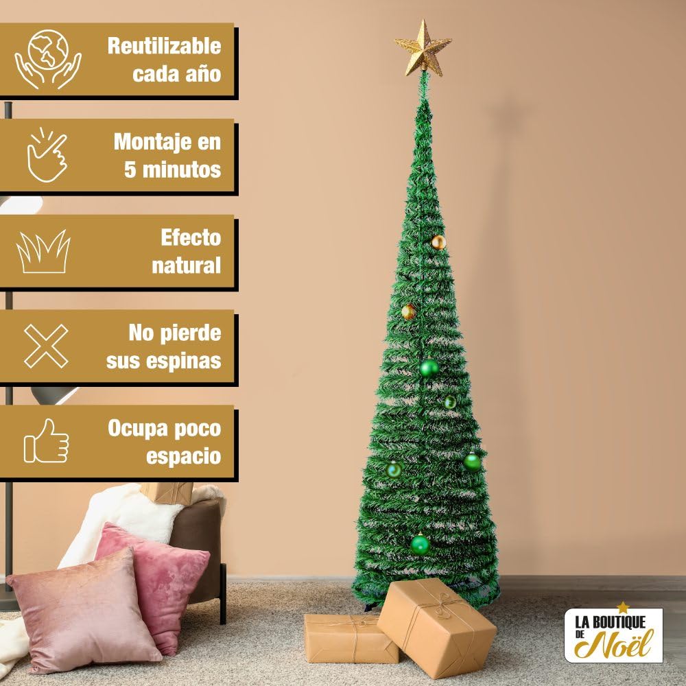 Árbol de Navidad Artificial emergente SlimTree Verde 180 cm