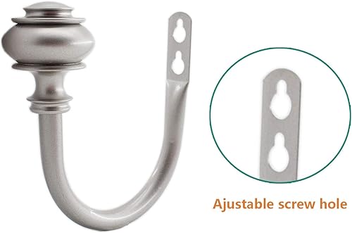 Miniatura 3 de Paquete de 2 ganchos de sujeción para cortina, gancho en forma de U, gancho para colgar en la pared, ganchos decorativos para cortinas de ventana,