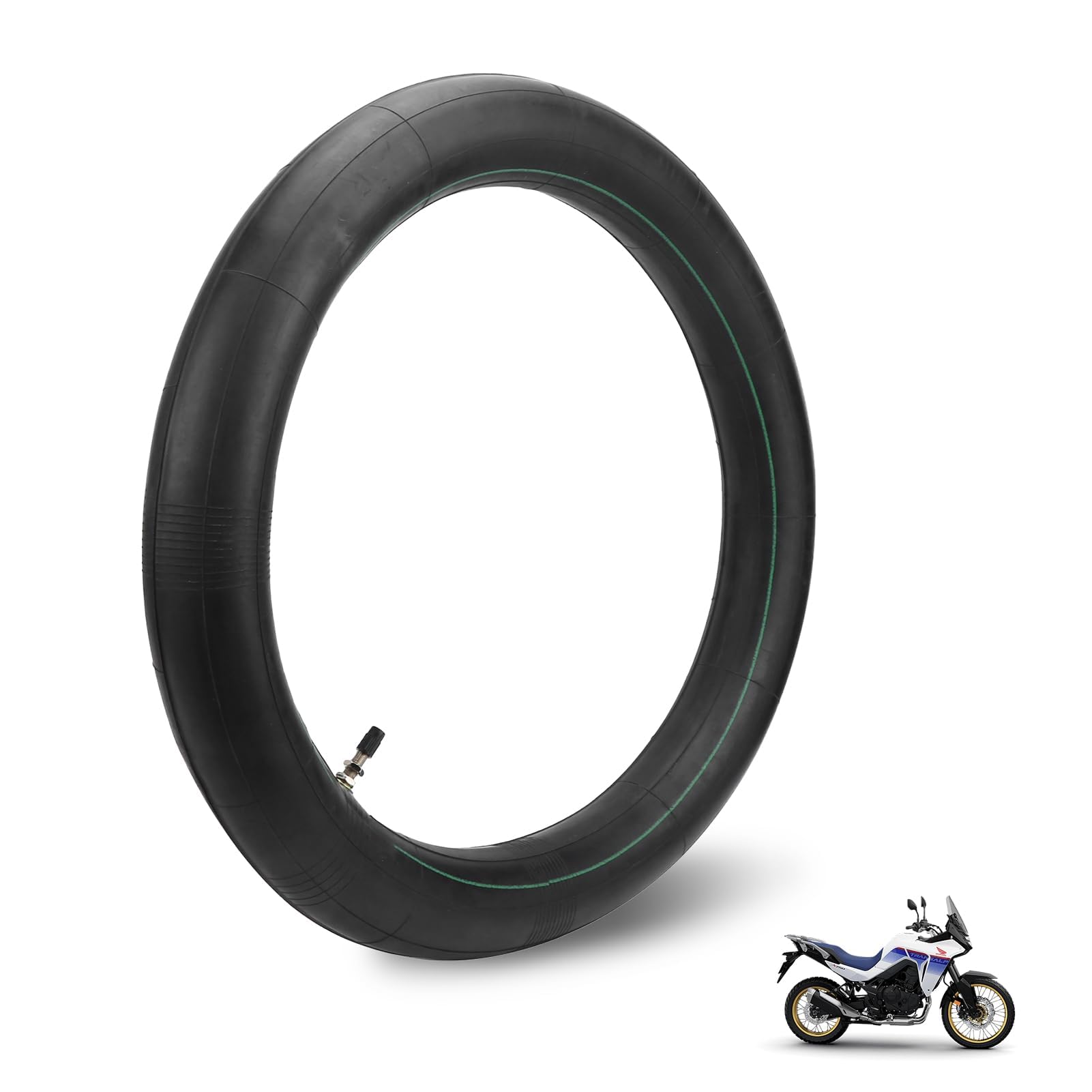 Chambre à air pour Moto, 3,25/3,50-16 Chambres à air Caoutchouc butyle Renforcer pneus intérieurs Accessoires Motos Pneus Roues Chambres à Air Valve pour Motos Tout-Terrain, Motos