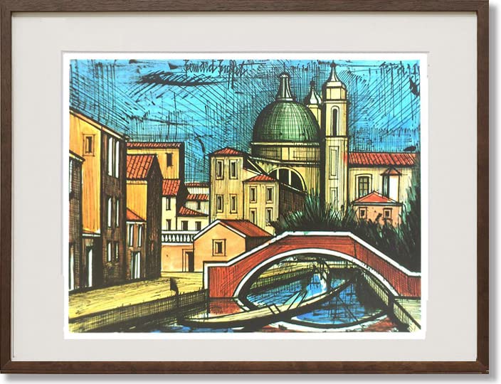 Amazon.co.jp: 絵画 ビュッフェ オグニサンティ運河 シルクスクリーン