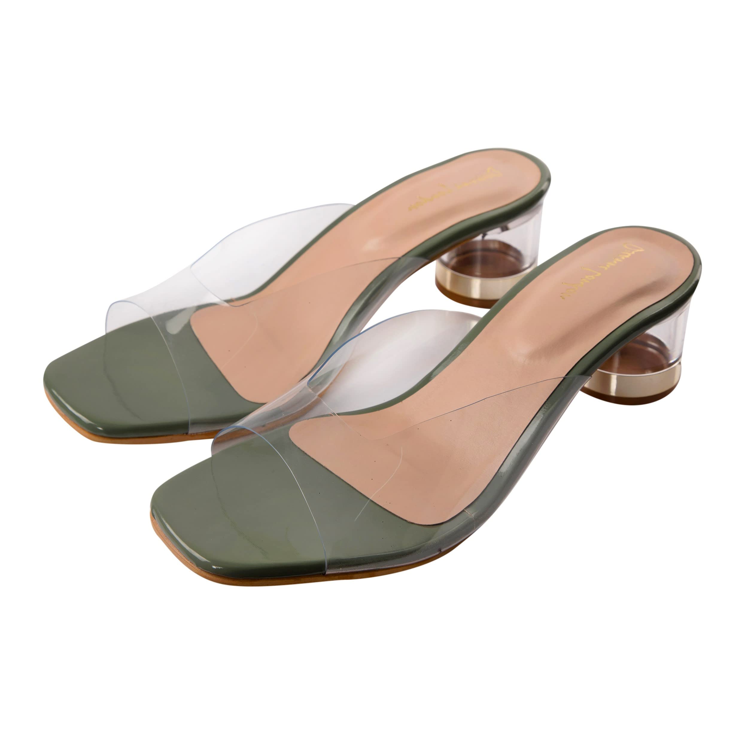 DEEANNE LONDON WOMENS DN-139 GREEN T-SHAPE TRANSPARENT ROUND HEEL Sandal (36) (B09B2JPLCB) Amazon Price History, Amazon Price Tracker
