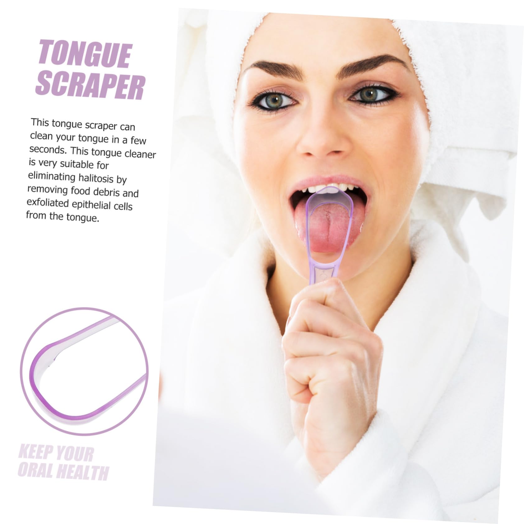 COLLBATH 5 Set Strumento Raschietto Per L'igiene Orale Tongue Scraper Raschietto Lingua Strumenti Per La Pulizia Della Lingua Strumento Per Raschiare La Lingua Pp 15 Pezzi * 5