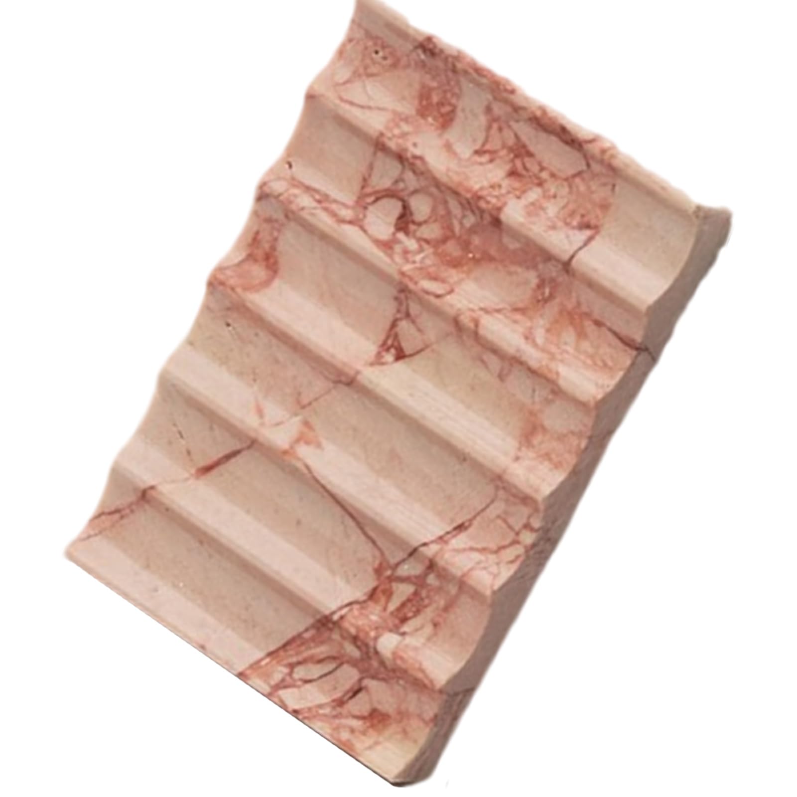 Bathroom Countertops Soap Holder Marble Auto Draining Tray Space Saving Soaps Upgrades for Sink & Vanity Storage Easy Tray with Drainage Sink Accessory