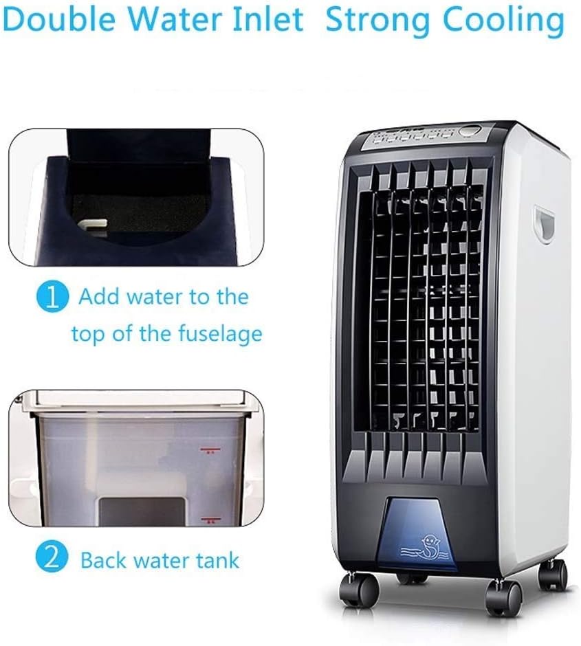 Air Cooler for Home Office Evaporative Coolers 27″Evaporative Cooler Portable Bladeless Air Cooler Electric Fan Humidifier with Remote Control 3 Modes Air Conditioner for Home Office