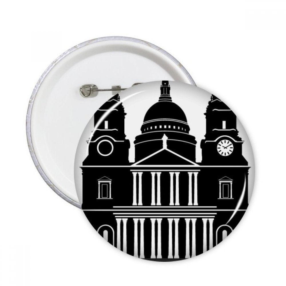 DIYthinker England Building United Kingdom Silhouette UK Round Pins Badge Button Clothing Decoration Gift 5Pcs L L Multicolor