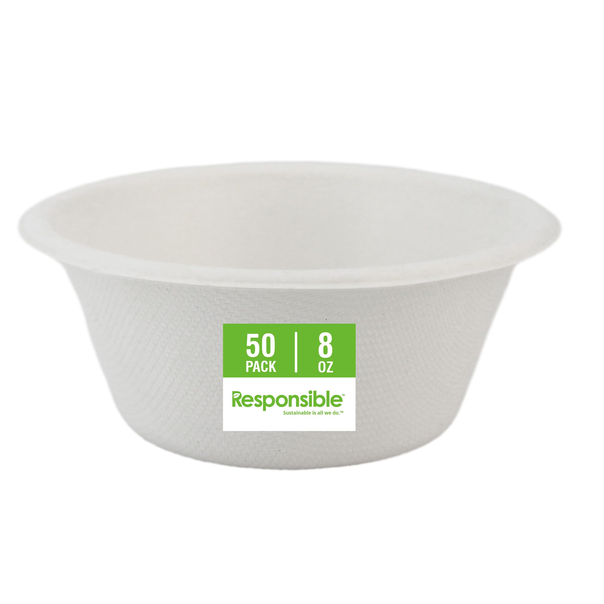 Responsible Products 8 oz (50 Count) / Natural Brown / Casual Bowls