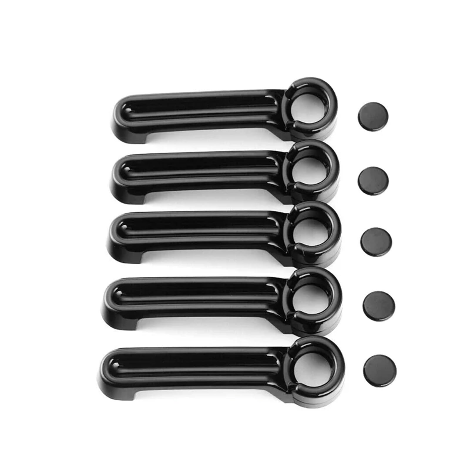 ASDDLLNN Exterior Sliding Door Handle for Jeep for Wrangler JK JKU 2007-2018 for Liberty for Dodge for Nitro Car Exterior Door Handle Moulding Cover Trim(Black)