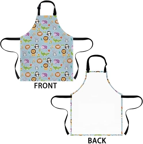 Miniatura 3 de Delantales para niños y niñas, delantales de pintura con bolsillo, delantales de cocina de 3 a 8 años