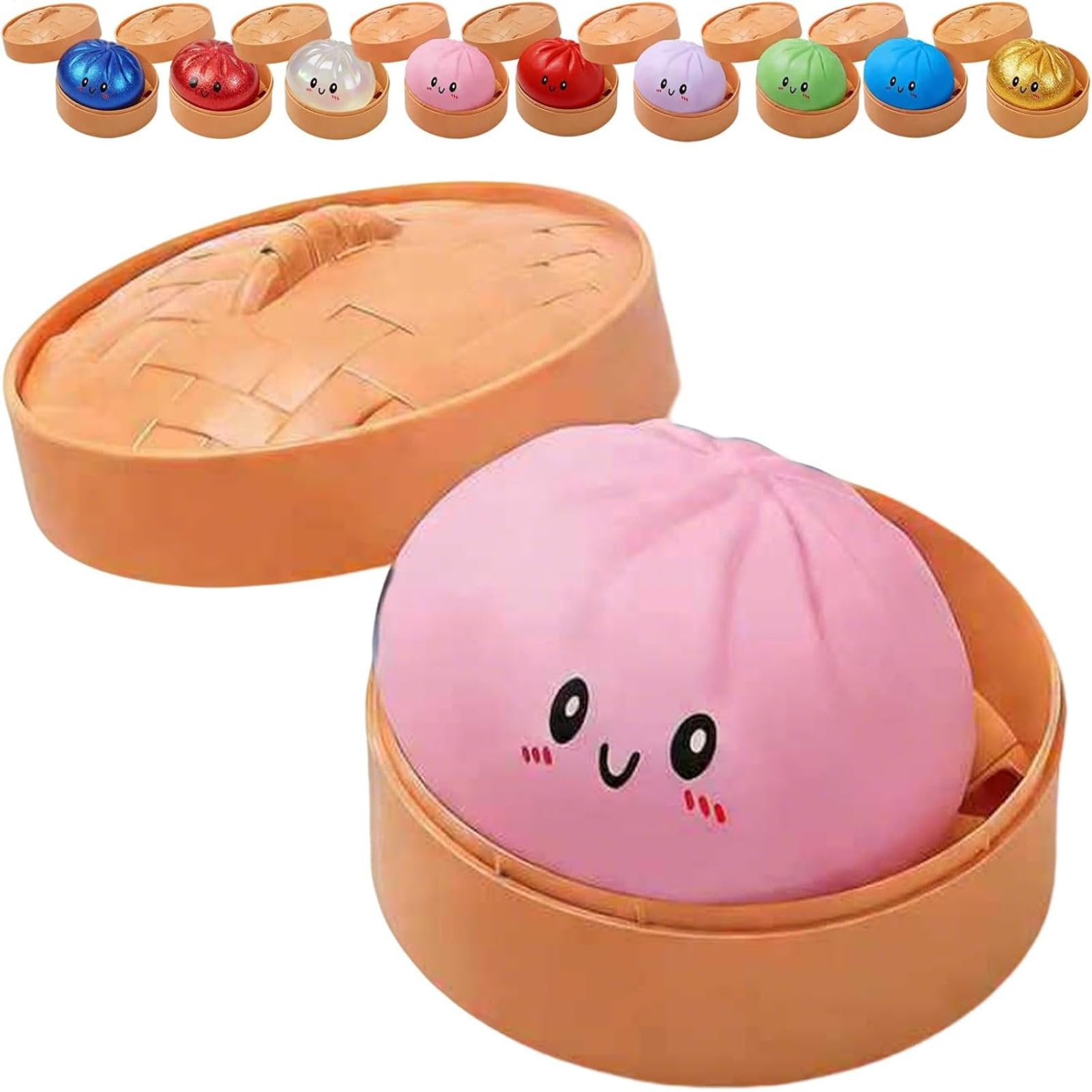Giant Glitter Dumpling Squishy - Glitter Dumpling Squishy with Box, mysterys Squishys Dumplings Box, Juguetes Antiestrés para Adultos Y Adolescentes, Rellenos para Cestas De Pascua — view 13