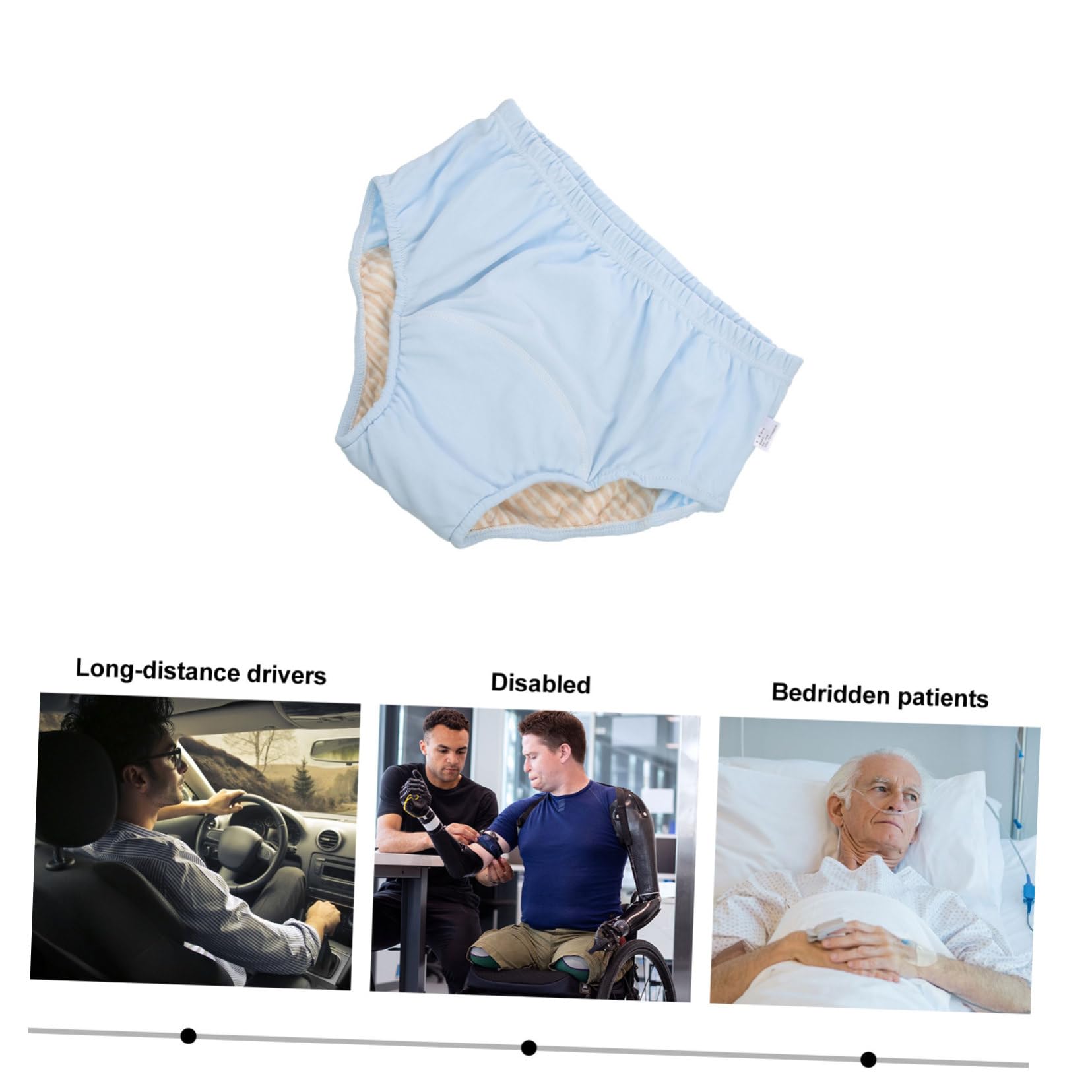 Didiseaon Pannolino Lavabile per Incontinenza Anziani, Biancheria Intima Urinaria Riutilizzabile Traspirante Xl, Mutande Anti-perdita Comode per Pazienti Allettati e Uso Quotidiano